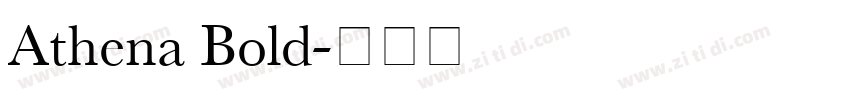 Athena Bold字体转换
